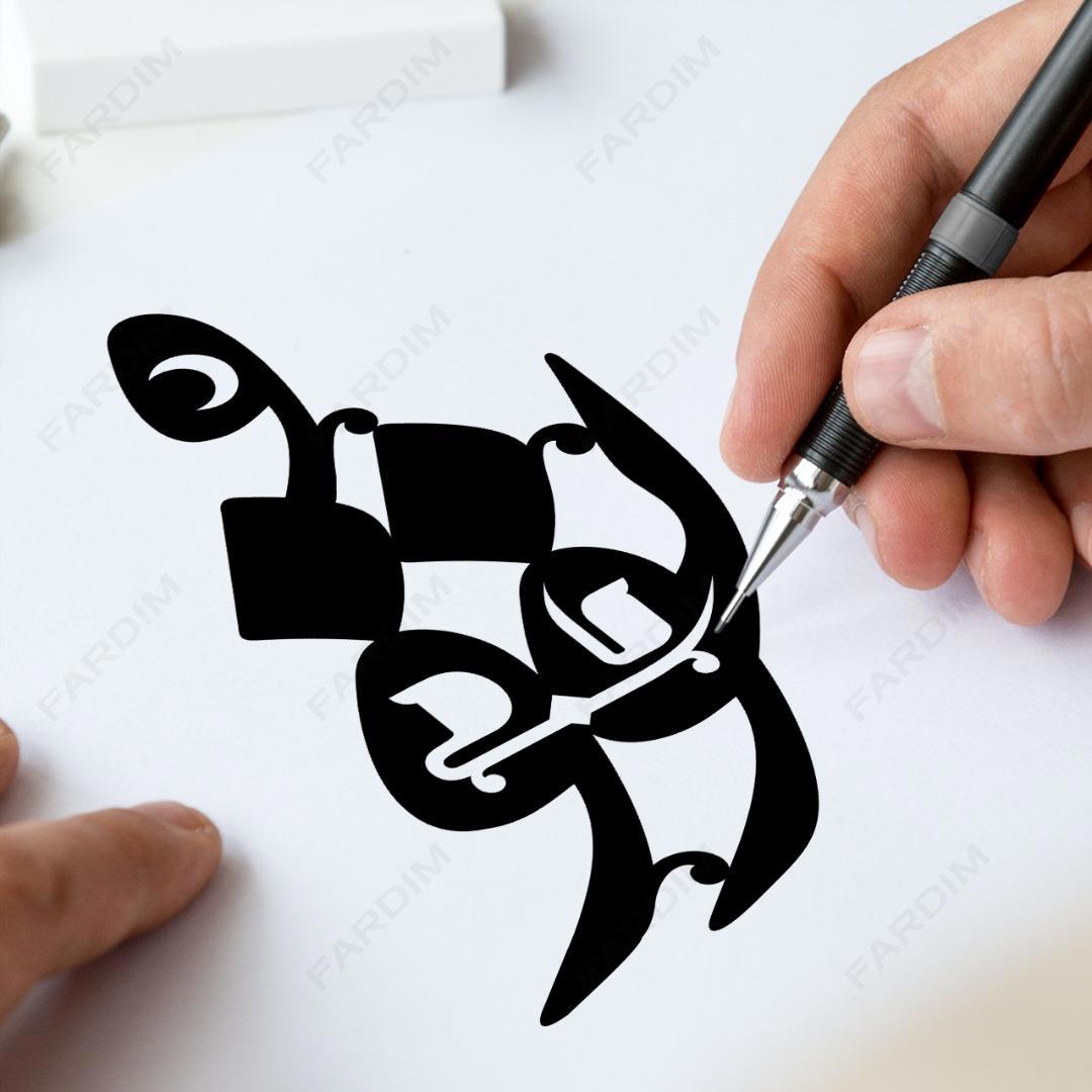 طرح وکتور تایپوگرافی واژه ( تو ماهی ) کد A132341